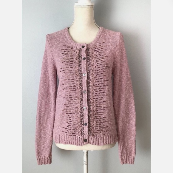 SUNDANCE CATALOG Day to Night Dusty Pink
Beaded Cardigan Size M $158 - Picture 3 of 4